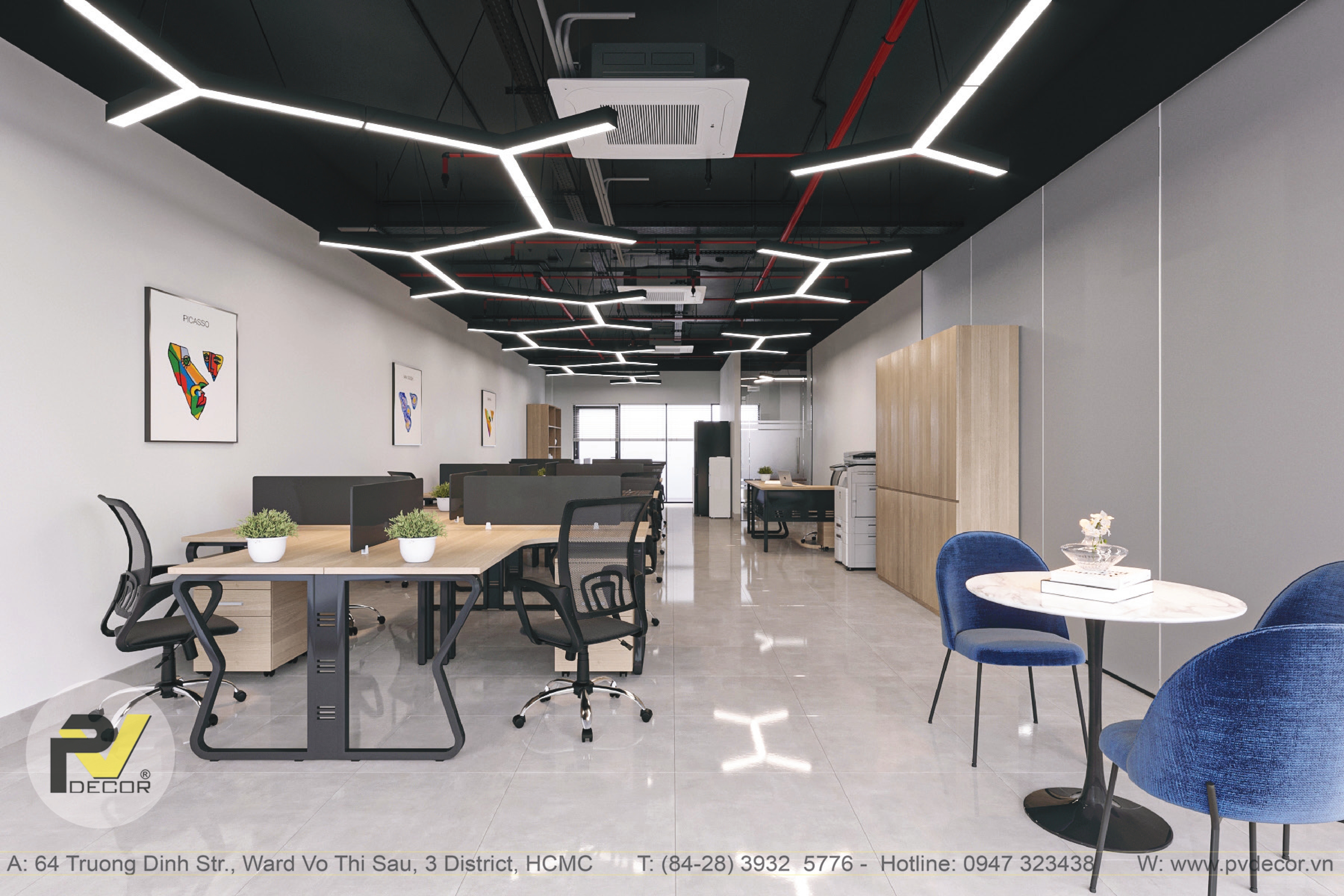 [3D] Thiết kế – Thi công Công Ty TNHH The Sim